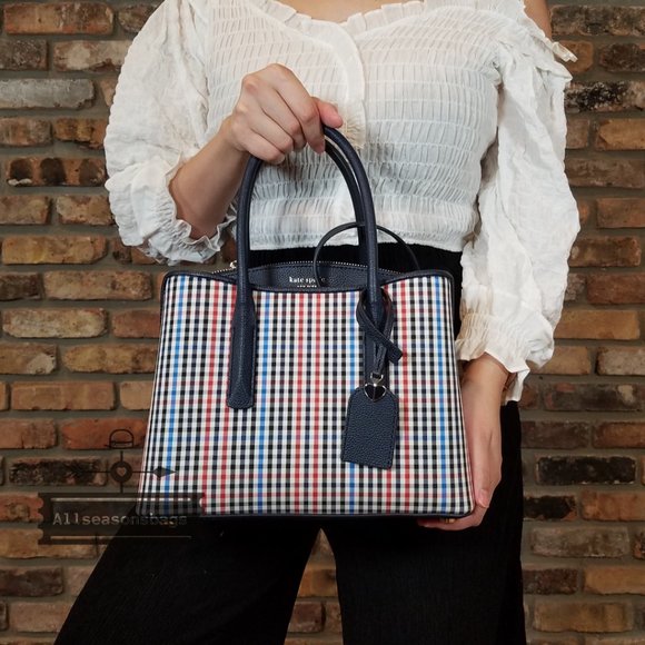 Kate Spade MARGAUX Plaid Medium Satchel CROSSBODY - Picture 3 of 16